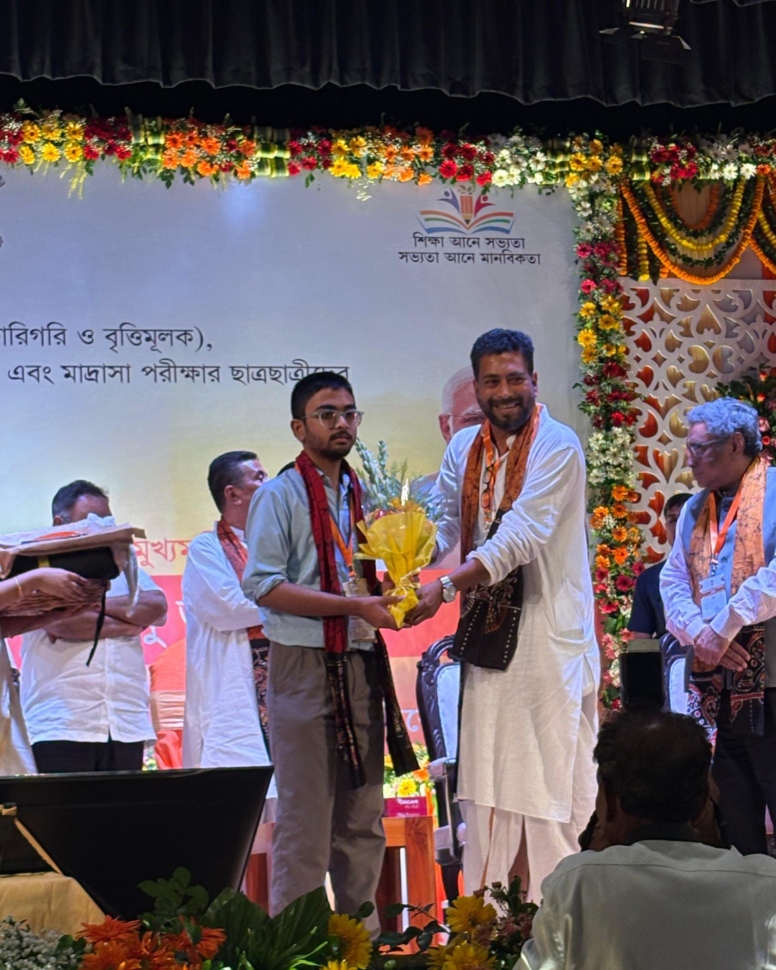 Felicitating a Madhyamik topper