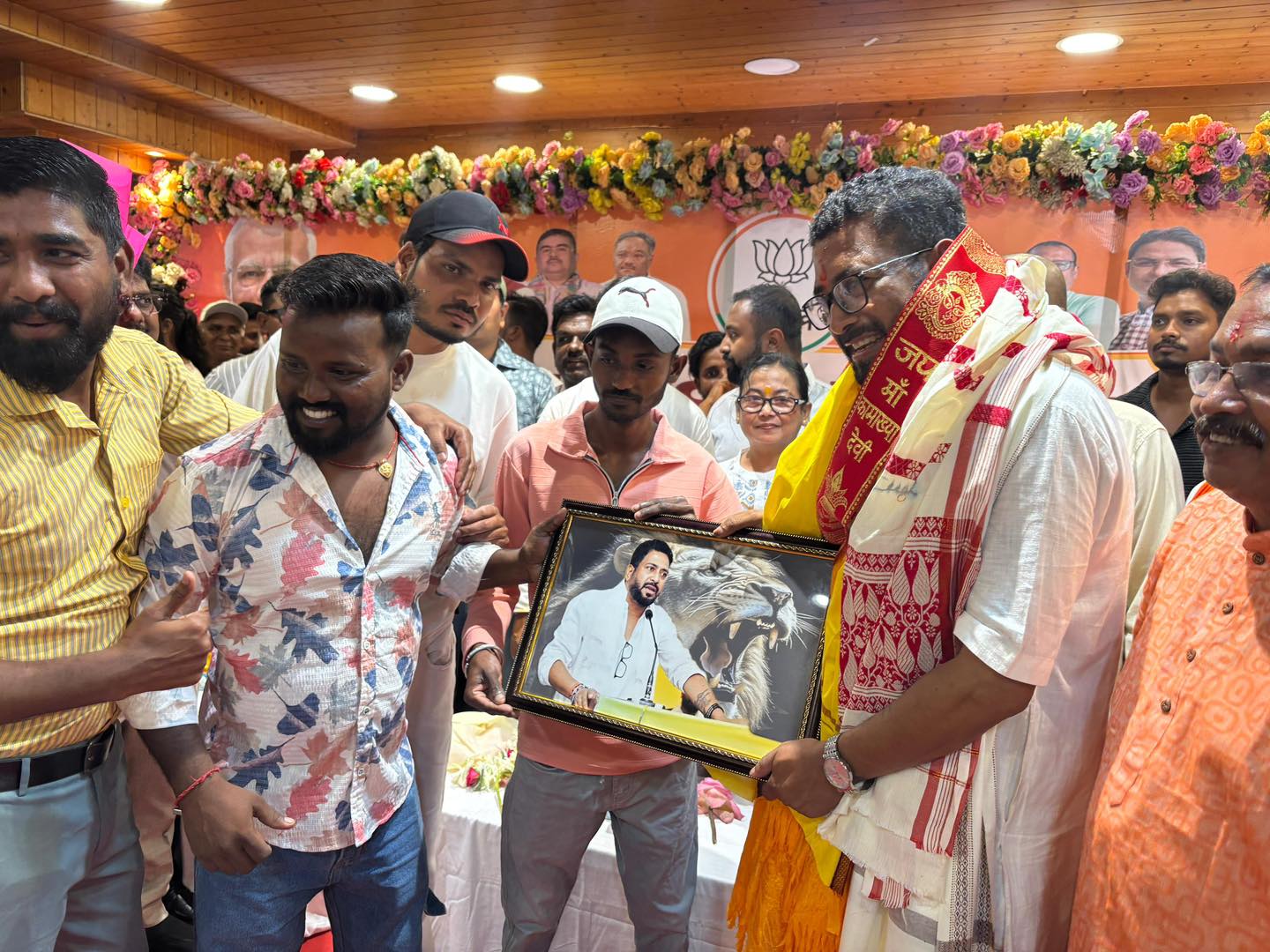 With supporters in Siliguri